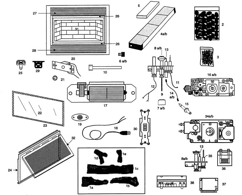 Gas Log Gas Log Fireplace Parts